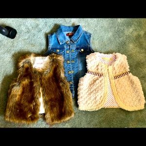 Toddler/Little Girls Vest Bundle